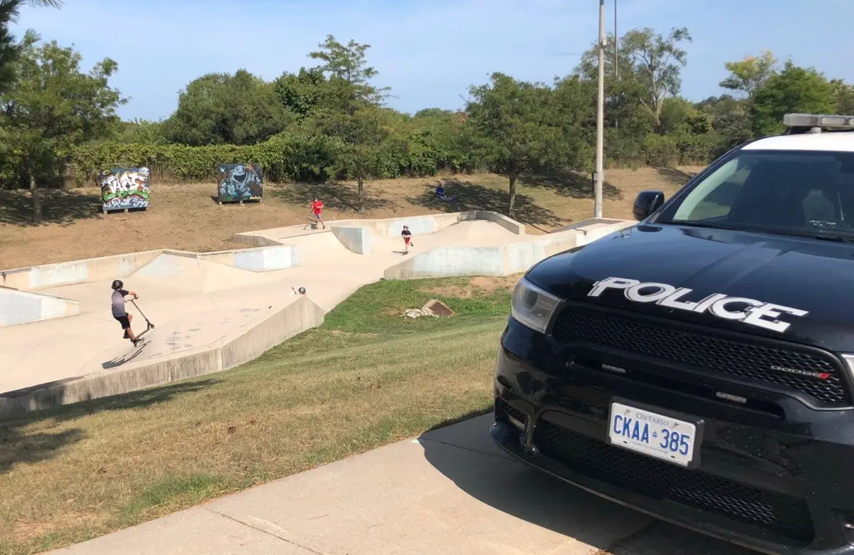 Police visit Grimsby skate park