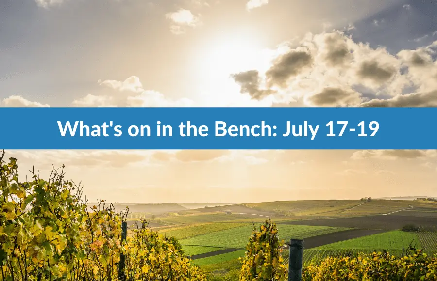 What's on in the Bench July 17-19